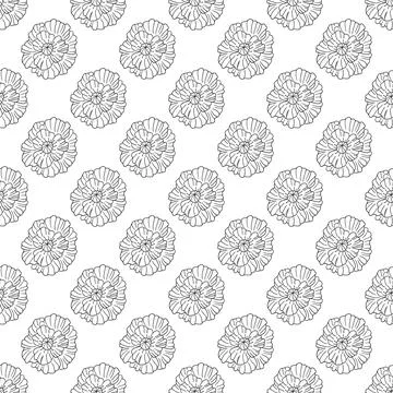 Pattern for textile or kitchen in hand draw style. Monochrome pattern Stock Illustration