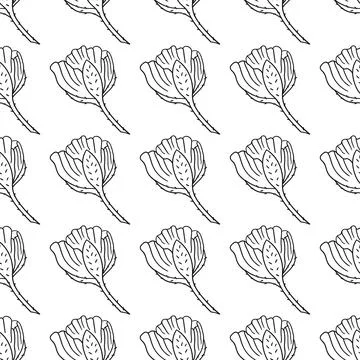 Pattern for textile or kitchen in hand draw style. Monochrome pattern 스톡 일러스트