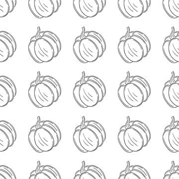 Pattern for textile or kitchen in hand draw style. Monochrome pattern Stock Illustration