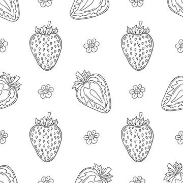 Pattern for textile or kitchen in hand draw style. Monochrome pattern Stock Illustration