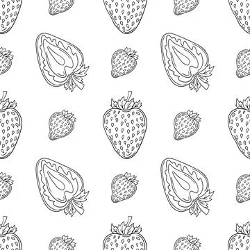 Pattern for textile or kitchen in hand draw style. Monochrome pattern Stock Illustration