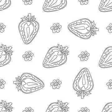 Pattern for textile or kitchen in hand draw style. Monochrome pattern Stock Illustration