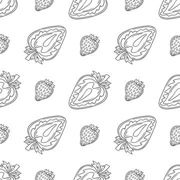 Pattern for textile or kitchen in hand draw style. Monochrome pattern Stock Illustration
