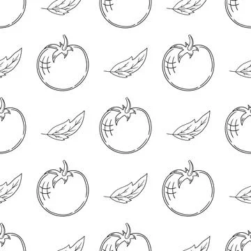 Pattern for textile or kitchen in hand draw style. Monochrome pattern Stock Illustration