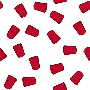 Pattern textile thread spool cartoon vector Stock Illustration