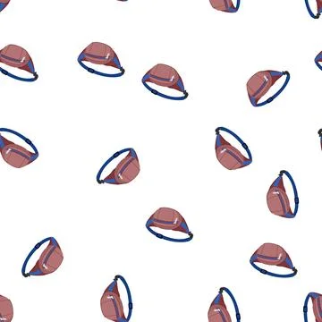 Pattern textile waist bag cartoon vector Stock Illustration