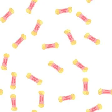 Pattern textile yarn wool cartoon vector 스톡 일러스트