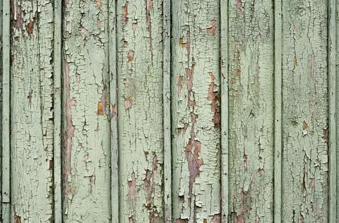 Pattern texture background of old wooden surface painted with green paint Stock Photos