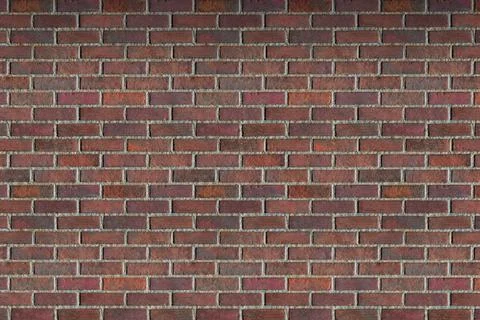Pattern texture background of red brick wall 3d render Stock Illustration
