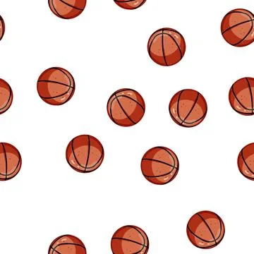 Pattern texture basketball ball cartoon vector Illustrazione stock