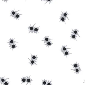 Pattern texture bullet hole cartoon vector Stock Illustration