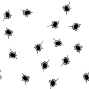 Pattern texture bullet hole cartoon vector Stock Illustration