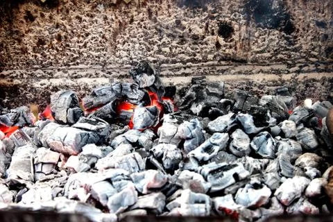 Pattern texture on the burnt timber Stock Photos