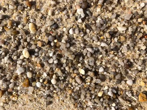 Pattern, texture different sand fraction yellowish brown Stock Photos