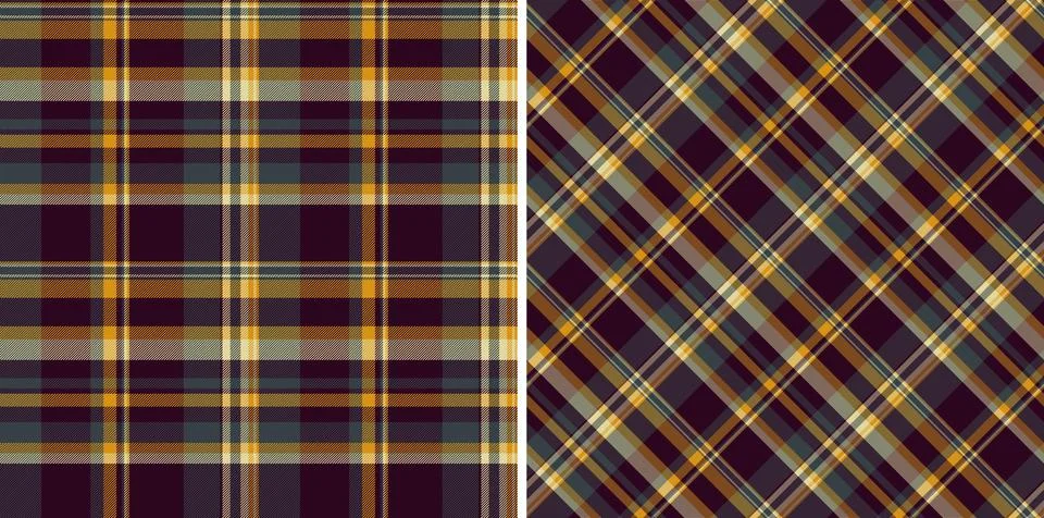 Pattern texture fabric of tartan check background with a plaid seamless tex.. Stock Illustration
