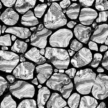 Pattern with the texture of layered mineral stones in watercolor imitation in Stockillustratie