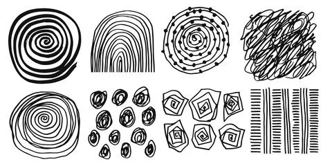 Pattern, texture, line hand drawn. Hatch drawing pen ink and Stock Illustration