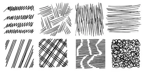 Pattern, texture, line hand drawn. Hatch drawing pen ink and Stock Illustration