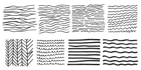 Pattern, texture, line hand drawn. Hatch drawing pen ink and Stock Illustration