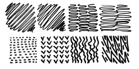 Pattern, texture, line hand drawn. Hatch drawing pen ink and Stock Illustration
