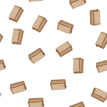 Pattern texture paper lunch bag cartoon vector Illustrazione stock