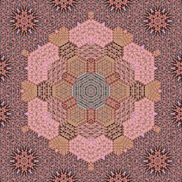 Pattern texture for print on cloth, cover photo, website, mandala decoration Illustrazione stock