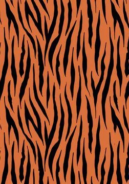 Pattern texture tiger vertical seamless Stock Illustration