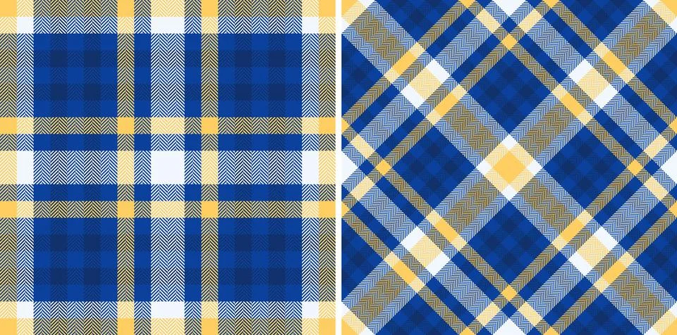Pattern texture vector of seamless textile plaid with a tartan fabric check.. Stock Illustration