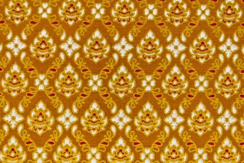 Pattern on the thai cloth Stock Photos