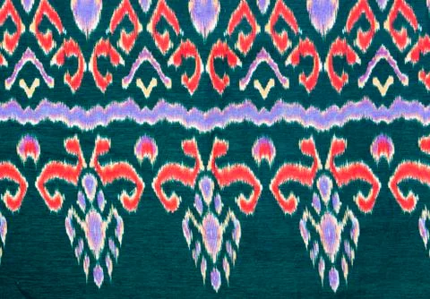 Pattern on thai cloth texture of general traditional thai style native Stock Photos