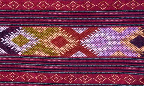 Pattern on thai cloth texture of general traditional thai style native Stock Photos