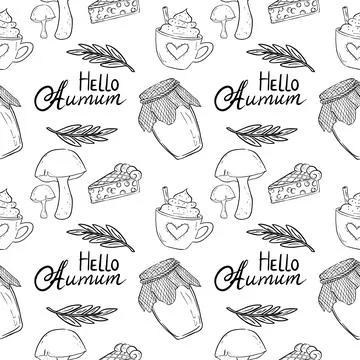 Pattern on the theme of autumn Stock Illustration