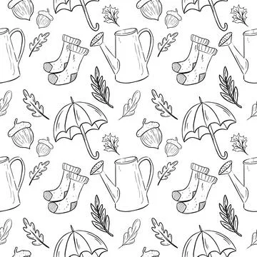 Pattern on the theme of autumn Stock Illustration