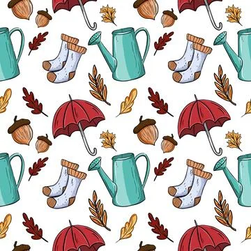 Pattern on the theme of autumn Stock Illustration