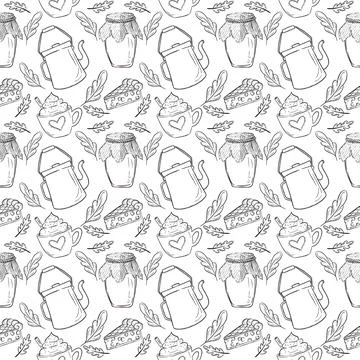Pattern on the theme of autumn Stock Illustration