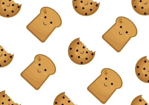 Pattern with the theme of sweet chocolate food Stock Illustration