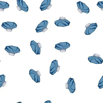 Pattern therapy ice pack for injuries cartoon vector Stockillustratie