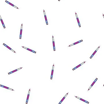 Pattern therapy insulin pen cartoon vector Stock Illustration