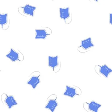 Pattern therapy iv drip bag cartoon vector イラスト素材