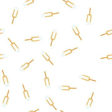 Pattern therapy tuning fork cartoon vector Stock Illustration