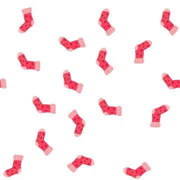 Pattern thermal socks heated cartoon vector Stock Illustration