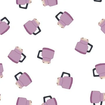 Pattern thermal thermos cup cartoon vector Stockillustratie