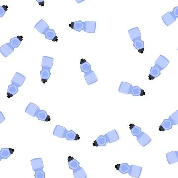 Pattern thermo reusable water bottle cartoon vector Stock Illustration