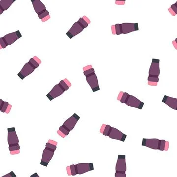 Pattern thermo thermos cartoon vector Stock Illustration