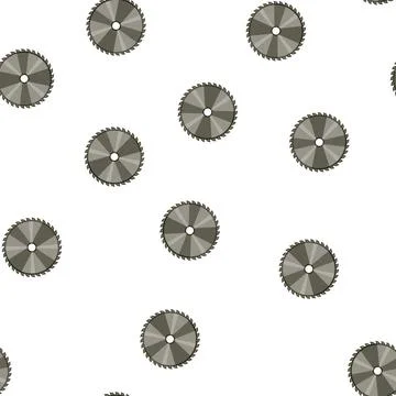 Pattern thickness circular saw blade cartoon vector Stock Illustration