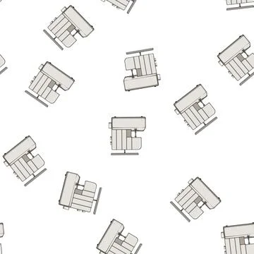 Pattern thread overlock cartoon vector Stock Illustration
