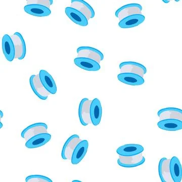 Pattern thread pipe seal tape cartoon vector Stock Illustration