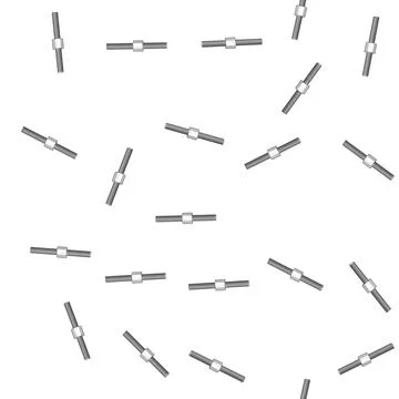 Pattern Threaded rod connecting with coupling nut Stock Illustration