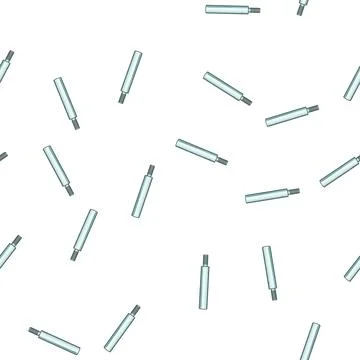 Pattern Threaded rod connecting metal hardware element Stock Illustration