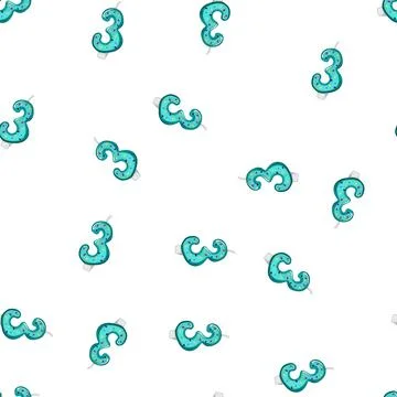 Pattern three decoration birthday number candle cartoon vector Stock Illustration